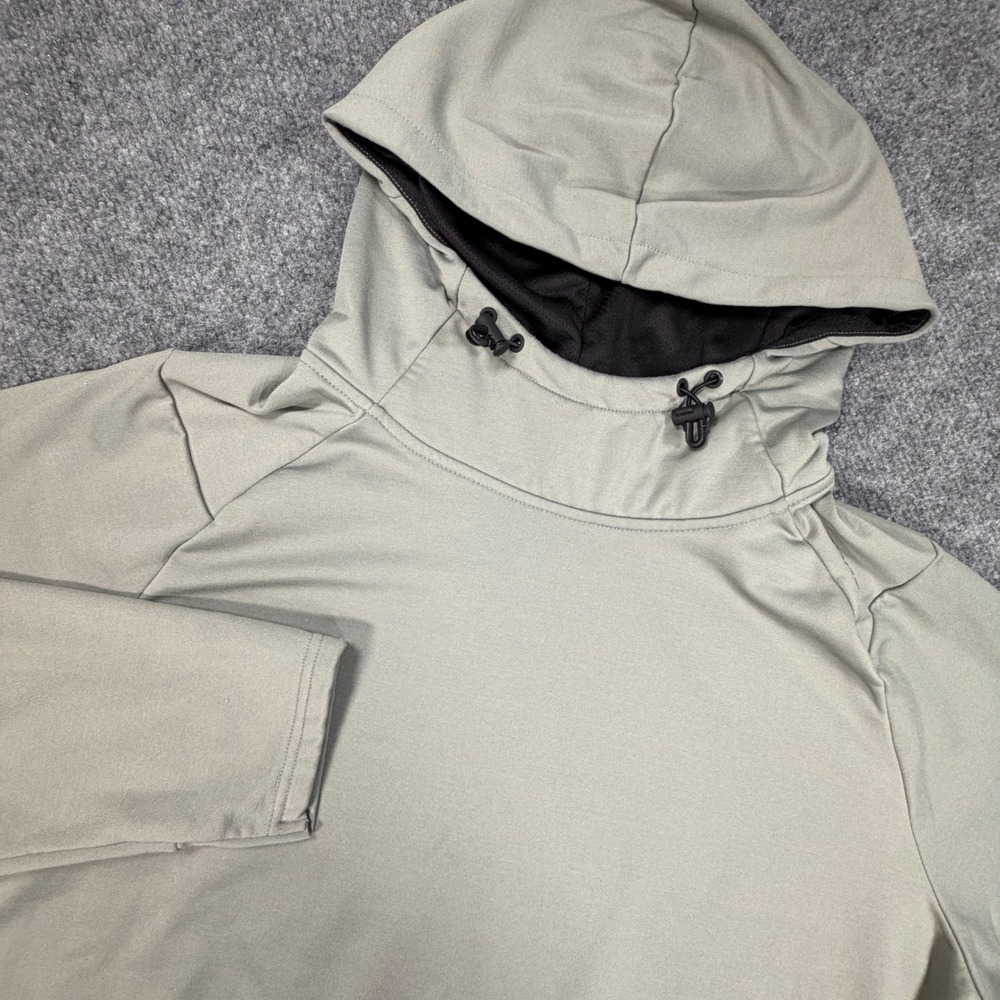 UNRL Crossover Hoodie Mens Large Sage Green Scuba Neck Pullover Sweatshirt 0981